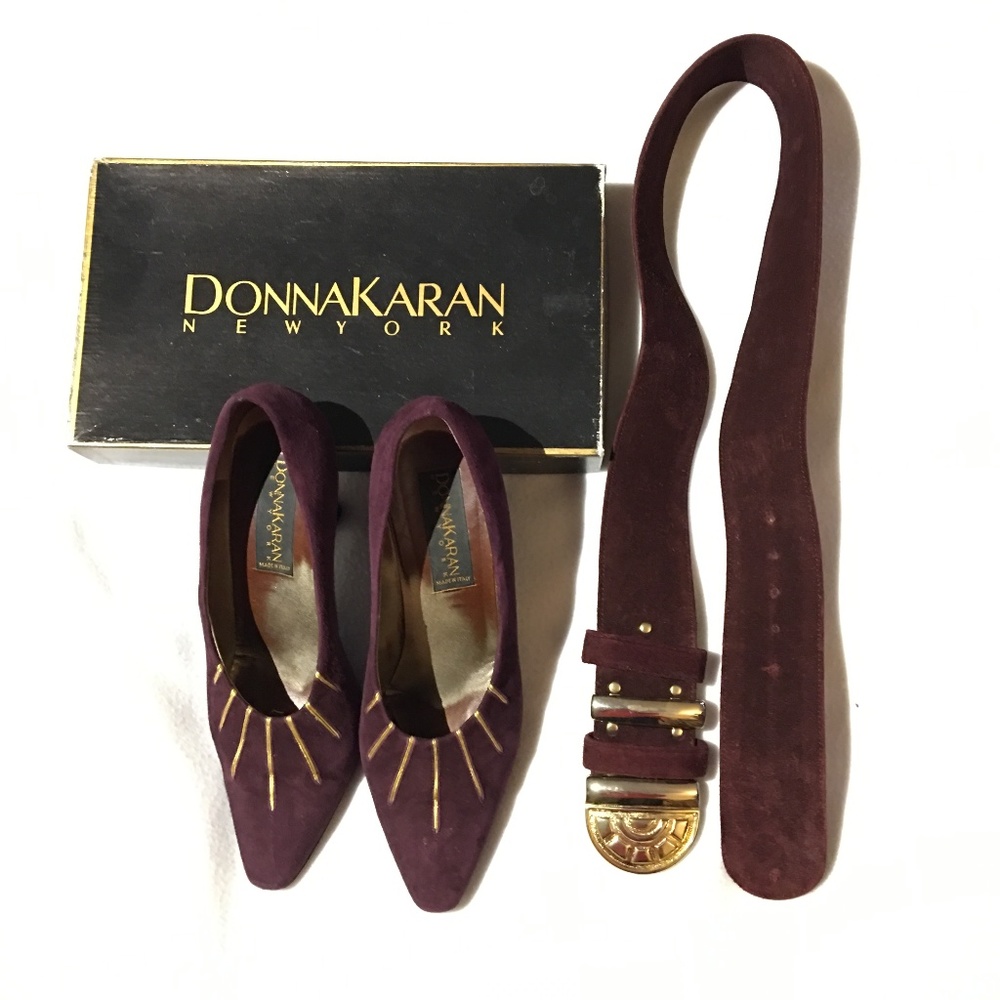 DONNA KARAN NEW YORK SUEDE LEATHER PUMP SIZE 7.5